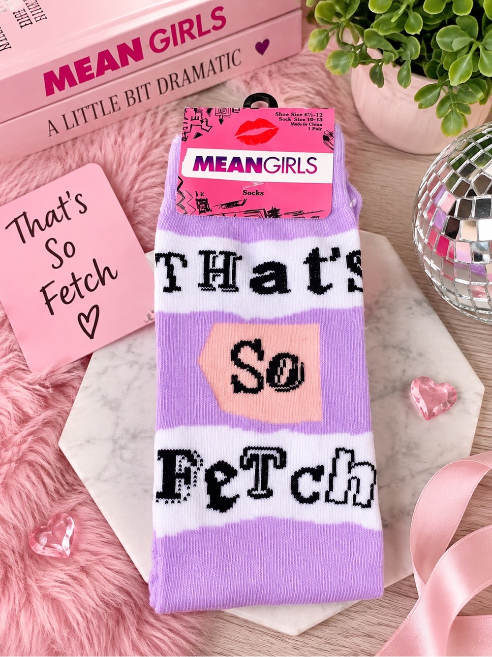 NEW WITH TAGS Mean Girls “That’s So Fetch” Socks 💕🧦